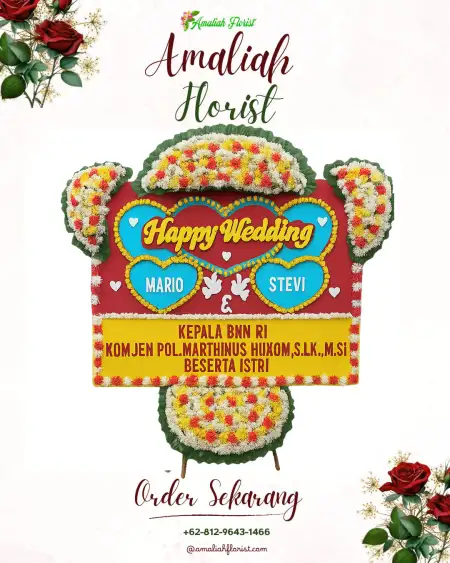 Papan Bunga Pernikahan Nyalian